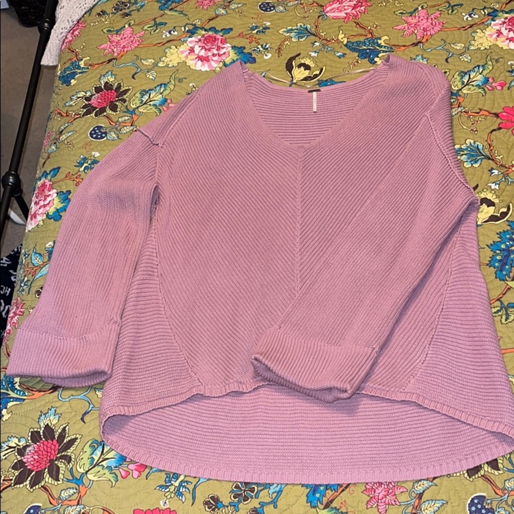 Dusty Rose V-Neck Sweater